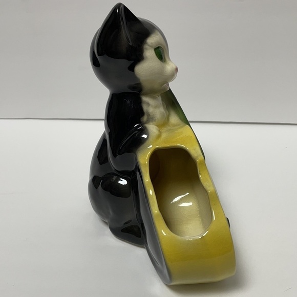 Vintage Royal Copley Cat with Musical Instrument Planter - Picture 5 of 12
